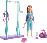 Barbie Team Stacie Doll and Gymnastics Playset with Spinning Bar