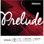 D'Addario J813 1/4M Violin String Prelude D-nickel 1/4 Medium Tension