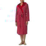 Schiesser Women Terry Bathrobe Röd/Vit X-Large Dam