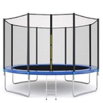 KILLM Kids Trampoline with Enclosure Net Jumping Mat And Spring Cover Padding Trampoline with Safety Enclosure Net,Ladder Trampoline for Kids,Jumping Mat And Spring Cover Padding Outdoor