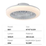 Modern LED Takfläkt, 65W Effekt, Fjärrkontroll Bekvämlighet,VIT