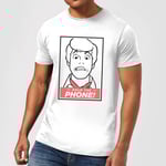 Scooby Doo Hold The Phone Men's T-Shirt - White - M