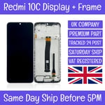 Xiaomi Redmi 10C Replacement LCD Screen Touch Display Digitizer Assembly + Frame