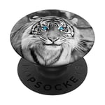 PopSockets Black And White Tiger PopSockets PopGrip: Swappable Grip for Phones & Tablets