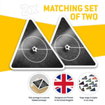 2 x Triangle Stickers  7.5cm - BW - Football Pitch Soccer Ball Sports Game  #413
