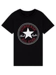 Converse Junior Boys Core Chuck Patch T-Shirt - Black, Black, Size 7-8 Years