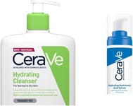 Cerave Hydrating Cleanser for Normal to Dry Skin 1 Litre & Hydrating Hyaluronic 