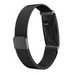 Fitbit Inspire HR / Inspire - Milanese rem i rustfrit stål - Sort