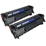 2 Black Toner Cartridge for HP LaserJet 1012, 1020, 1022, 3020, 3052, M1319f MFP