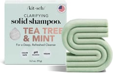 Tea Tree & Mint Clarifying Shampoo Bar for Dandruff, Anti-Dandruff Shampoo for I