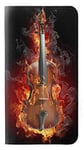 Fire Violin PU Leather Flip Case Cover For Samsung Galaxy S10e