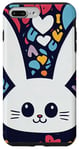 Coque pour iPhone 7 Plus/8 Plus Happy In Love – Lapin super mignon Chibi Anime Bunny Rabbit