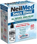 NeilMed Sinus Rinse Kit 60 Sachets Nasal Nose Congestion Relief Health Beauty