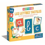 CLEMENTONI Montessori - Clementoni Taktila Bokstäver Pedagogiskt Spel För Att Lära Dig Alfabetet 26 Grova Bokstavskort Från 3 År Och Uppåt