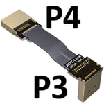 5cm P3(A)-P4(B) DisplayPort câble d'extension Flex 1.4, câble coudé 8K 4K HDR 165Hz, affichage 60Hz, adaptateur de Port pour vidéo PC portable TV DP 1.4 1.2 Nipseyteko