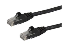 StarTech.com 1m CAT6 Ethernet Cable, 10 Gigabit Snagless RJ45 650MHz 100W PoE Patch Cord, CAT 6 10GbE UTP Network Cable w/Strain Relief, Black, Fluke Tested/Wiring is UL Certified/TIA - Category 6 - 24AWG (N6PATC1MBK) - patch-kabel - 1 m - svart