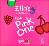 Ella's Kitchen The Pink One Fruit Smoothie Multipack 5x90 g (Pack of 3, Total 15 Pouches)