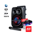 Enceinte KARAOKE ENFANT smartphone Autonome 200W DJ SONO Koolstar LED micro/Fonction BT/USB/AUX/ + OVNI