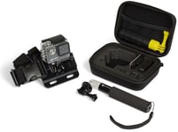KitVision Action Camera Accessory Kit Including Travel Case, Chest Mount and Small Extension Pole Compatible with KitVision Action Cameras, GoPro Hero (3, 3+ or 4) Cameras and Most Others - Black