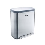 Cooks Professional Dual Recycle Pedal Bin 60L | Dual Compartments with Soft-C...