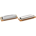 Hohner HH532F Blues Harp - Key of F, Chrome, 1.02 in*4.64 in*1.41 in & HH532D Blues Harp - Key of D Chrome