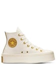Converse Womens Modern Lift Hi Top Trainers - Off White, Off White, Size 4, Women