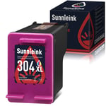 Sunnieink 304XL Remanufactured Ink Cartridge for HP 304 XL Colour Use with Envy5030 5032 5020 5010 5055 DeskJet 2600 2630 2633 2622 2632 2620 3720 3733 2634 3750 3760 3762 AMP 100 130 120 125(1Pack)