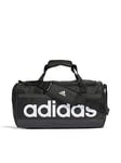 adidas Men's Linear Duffel Bag Small - BLACK/WHITE, Black/White, Men