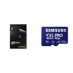 Samsung SSD 870 EVO, 2 TB, Form Factor 2.5 Inch, Intelligent Turbo Write, Magician 6 Software, Black & Micro SD 128GB PRO Plus