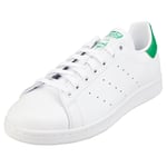 adidas Stan Smith Mens White Green Casual Trainers - 4 UK