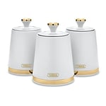 Tower T826131WHT Cavaletto Set of 3 Storage Canisters for Coffee/Sugar/Tea