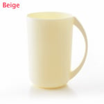 1pc Tooth Mug Mouthwash Cup Toothbrush Holder Beige