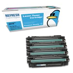 Refresh Cartridges Full Set Pack Of 4 657X Toners Compatible With HP Printers