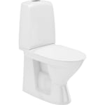 Ifö Spira toilet, uden skyllekant, rengøringsvenlig, inkl. toiletsæde, hvid
