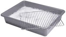 55x40cm Oven Grill Rack Baking Soaking Cleaning Tray Dishwasher Drainer Kitchen