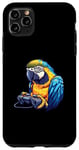 Coque pour iPhone 11 Pro Max Ara bleu et jaune jouant à des jeux vidéo