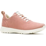 Hush Puppies Women's Good Lace Up Leather Sneaker, Rose, 8 UK