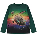 Molo GOTS Reif Långärmad T-shirt Rainbow Space | Grön | 98 cm