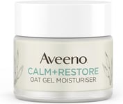 Aveeno Face CALM+RESTORE Oat Gel Moisturiser, 24-Hour Hydration, for Sensitive S