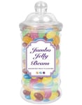 Zed Candy Jumbo Jellybean Boutique Jar - Store Fruktsmakende Gelebønner i Flott Krukke 400 gram