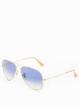 Ray-Ban Aviator Sunglasses - Gold, Blue/Gold, Women