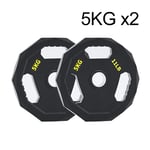 Barbell Plates Steel A Pair 2.5KG/5KG/10KG/15KG/20KG/25KG Olympic Weights 50mm/2inch Center Weight Plates For Gym Home Fitness Lifting Exercise Work Out Man and Woman (Color : 5KG/11lb x2)