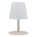 Lampe de table sans fil pied en acier crème LED blanc chaud/blanc dimmable STANDY MINI Cream H25cm