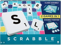 Mattel Games Scrabble Board Game, Family Word Game with Two Ways to Play, includ