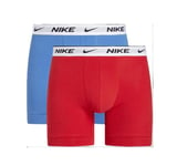 NIKE Men's Dri-Fit 2PK Boxer Briefs - Pack of 2, Star Blue/Uni Red/White Wb, S
