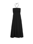 Poplin Smocked Dress - Black
