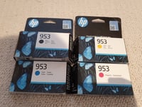 HP 953 Original Ink Cartridges, Black/Cyan/Magenta/Yellow, Multipack 6ZC69AE.