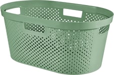 CURVER Laundry Basket, Green, 40L