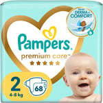 Pampers Premium Care Size 2 engangsbleer 4-8 kg 68 stk.