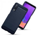 Samsung Galaxy A7 2018 Skal - Karbon Blå